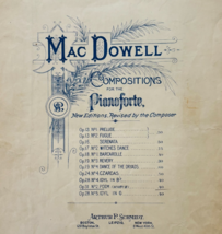 1899 Mac-Dowell No.2 Poem Scotch Sheet Music Victorian Piano Music DWXX6 - $19.99