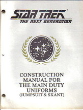 Star Trek Next Generation Construction Manual for Main Uniforms Trade NEW UNUSED - £5.41 GBP