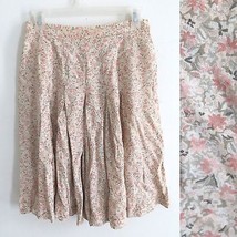 Liz Claiborne size 6 pink floral knee length loose flowy pleaded shorts ... - $9.88