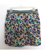 H&amp;M size US 8 / EUR 38 colorful floral print knee length skirt with pock... - £5.34 GBP
