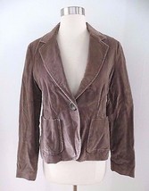 Gap women&#39;s size 8 taupe beige velour velvet-like blazer jacket - SMALL ... - $5.15