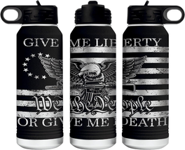 Give Me Liberty or Give Me Death 360 Degree Full Wrapped Patriotic Laser Engrave - £34.01 GBP