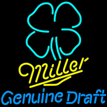 Miller Genuine Draft MGD Clover Neon Sign 16&quot; x 16&quot; - £558.74 GBP