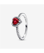 Elevated Red Heart Ring,Fits Pandora charms - $28.58 CAD
