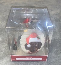 Dachshund Weenie Dog Christmas Tree Holiday Ornament Glass Ball w Pen fo... - $12.00