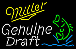 Miller Genuine Draft MGD Blinking Fish Neon Sign - £549.85 GBP