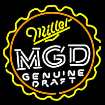 Miller Genuine Draft MGD Bottle Cap Neon Sign - £550.05 GBP