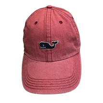 Vineyard Vines Red Baseball Hat Cap One Size Black Logo Preppy Cotton - £11.81 GBP