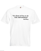 Mens T-Shirt Walt Disney Quote Its fun to do the impossible Design Tshirt - £19.87 GBP