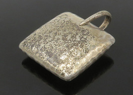 SILPADA 925 Sterling Silver - Vintage Hollow Hammered Square Pendant - PT12245 - £65.67 GBP