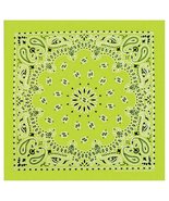 BANDANA PAISLEY LT GRN - $11.30