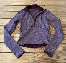 Lululemon Women’s 1/2 Zip Crop Jacket size 2 Maroon A4 - $48.51