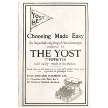 Yost Typewriter Writing Machine 1899 Advertisement Victorian New York E85B - $367.66 MXN Yost Typewriter Writing Machine 1899 Advertisement Victorian New York E85B - $367.66 MXN