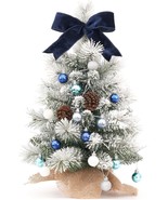 Flocked Christmas Tree 2ft Artificial Snow Small Mini Xmas Trees Pine Ne... - £43.97 GBP