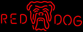 Red Dog Head Logo Neon Sign - £546.80 GBP