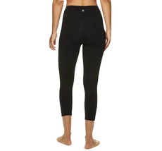 Gaiam Women&#39;s size XS Om Sienna High-Rise Capri Yoga Leggings Black Pock... - £24.88 GBP