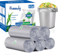 4 Gallon Grey Trash Can Liners,Small Grey Garbage Bags 250,Extra Strong ... - £17.59 GBP