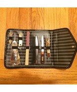 Black &amp; Gray Striped Travel Bathroom Case &amp; Accessories - $7.92