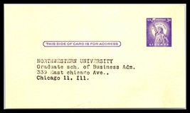 1950s US Postal Card - Northwestern University, Chicago, Illinois U3 - £2.35 GBP
