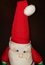 VTG Santa Claus Nylon Plush 14&quot; Stuffed Animal Toy Macy&#39;s 1991 Christmas AS IS - £19.74 GBP