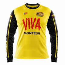 VIVA MONTESA yellow-black motocross trial MTB downhill jersey long sleeve - £27.61 GBP