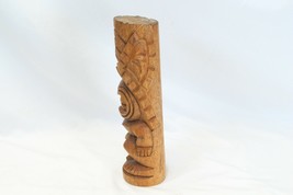  Tiki Totem Pole Hawaiian Wooden Statue 10&quot; - £25.90 GBP