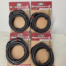 LOT OF 4 Blackburn Combo Cable Lock 5 Ft. X 10mm Steel Bicycle Bike Lock... - $19.79