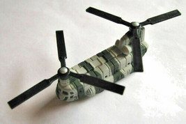 CH-47 Chinook Micro Size Hot Wheels Transport Helicopter Green Jungle Ca... - $10.88