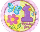 1st Birthday Hugs and Stitches Girls Lunch Plates Birthday Party Supplie... - £6.38 GBP