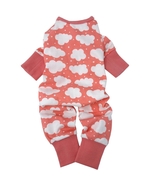 Fluffy Clouds and Stars Coral Cuddle Pup 100% Cotton Dog Pajamas Size XS... - $27.42 CAD