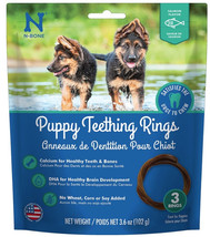 N-Bone Puppy Teething Rings Salmon Flavor 3 count N-Bone Puppy Teething Rings Sa - £13.92 GBP