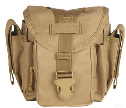 Military Tactical Tool &amp; Accessory MOLLE Adv Dump Pouch Canteen Cover COYOTE TAN - £22.78 GBP