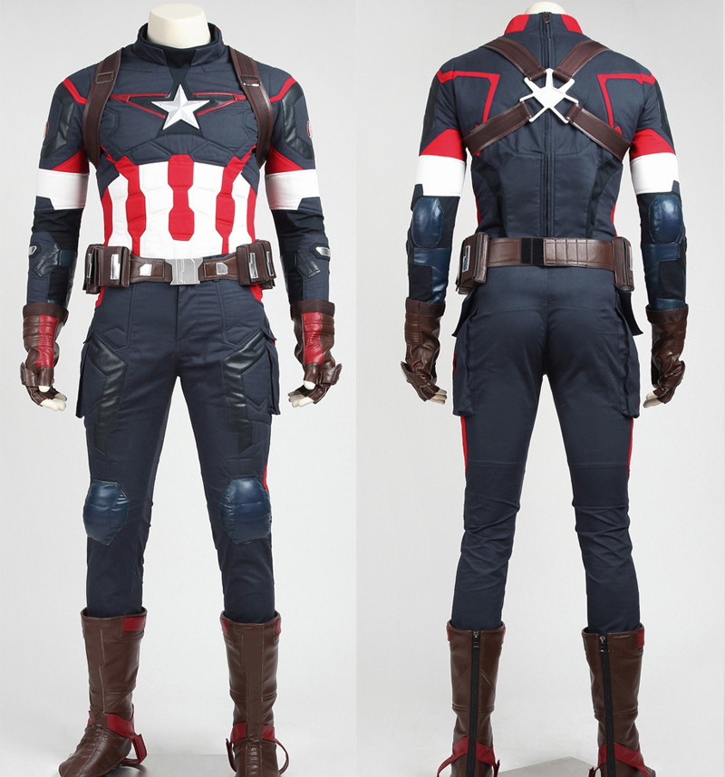 Top Quality Captain America Costume Custom-Made Steve Rogers Outfits Superhero - $678.18