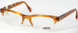 Cinque Moda 5041 3 Transparent Tortoise Eyeglasses Glasses Frame 51-19-145 Italy - £62.77 GBP