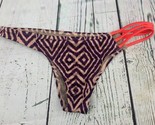 Brazilian Bikini Swim Bottom Size Medium Multicolor Leopard Purple Pink - $18.99