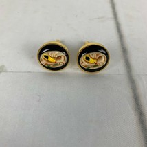 Men&#39;s Gold Tone American Goldfinch Bird Cuff Links Set  - £16.02 GBP