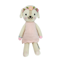 13&quot; Cuddle + Kind Charlotte The Girl Dog Stuffed Animal Plush Toy Hand Knit Peru - £44.03 GBP