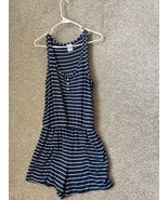 Stars Above Blue Striped Romper One Piece Sleeveless Shorts Size Small - €18,94 EUR