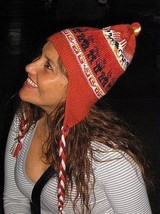 Peruvian Chullo, typical Hat, knitted of Alpacawool - $23.00
