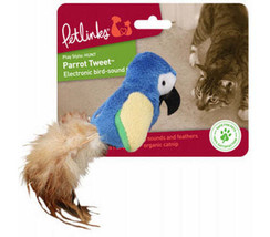 Petlinks Parrot Tweet Electronic Sound Catnip Toy Assorted 1ea - £9.42 GBP