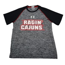 UL Ragin Cajuns Shirt Men S Gray Red Black Under Armour Baseball Tee - £15.64 GBP