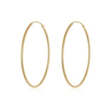 RORU S925 Trendy Gold Color Silver Color 40mm Large Hoop Earrings for Women Girl - £17.56 GBP