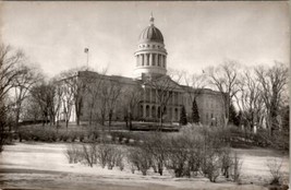 RPPC Augusta Maine State Capitol Real Photo Postcard W2 - £7.02 GBP