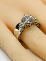 STERLING SILVER CHINA MEDA CLEAR CRYSTALS Wedding Proposal RING Size 8. ... - $68.42