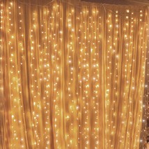 300 LED Window Curtain String Light Wedding Party Home Garden Bedroom Outdoor In - £23.18 GBP