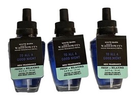 x3 Bath &amp; Body Works Wallflower Plug In Bulb Refill To All A Good Night Lavender - £17.80 GBP