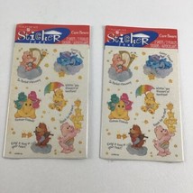 Care Bears Sticker Zone Sheets Cheer Bear Vintage 1998 TCFC American Gre... - £27.15 GBP