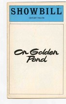 Showbill On Golden Pond Century Theatre NYC 1979 Frances Sternhagen Tom Aldredge - £11.67 GBP