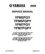 Yamaha Grizzly 550 FI 700 FI 2009 2010 2011 Service Manual LIT-11616-22-19 - €34,19 EUR