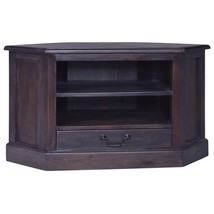 Corner TV Cabinet Light Black 80x40x49 cm Solid Wood Mahogany - £91.44 GBP
